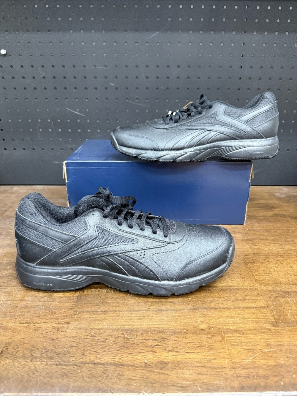 New W/O Box! Men's Reebok Work N Cushion 'Triple Black' Oil & Slip Resistant